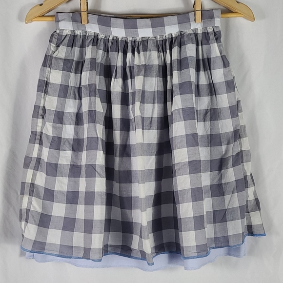 Lorick Dresses & Skirts - Gray White Plaid Skirt w Pockets School Girl Skirt